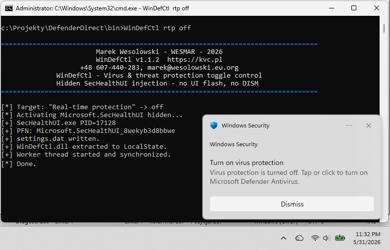 DefenderDirect GUI